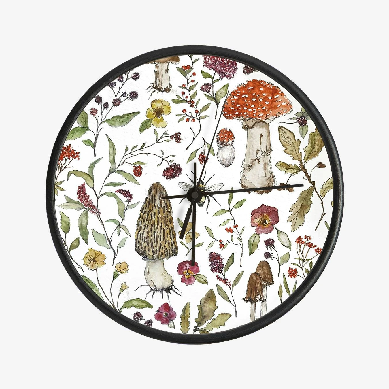Mushroom And Bee Clock