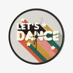 Lets Dance Colorful Message Clock