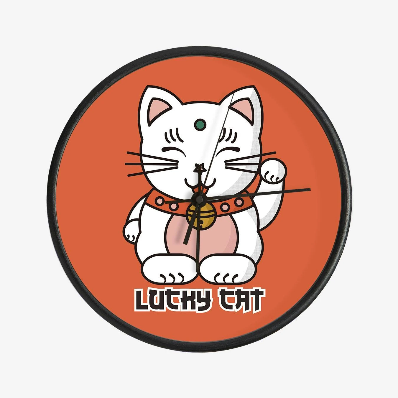 Japanese Lucky Cat Clock