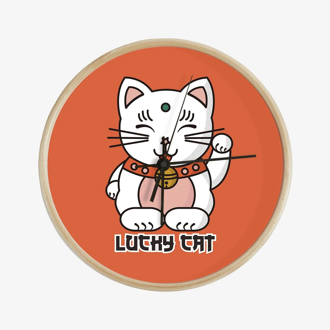 Japanese Lucky Cat Clock - Image 2