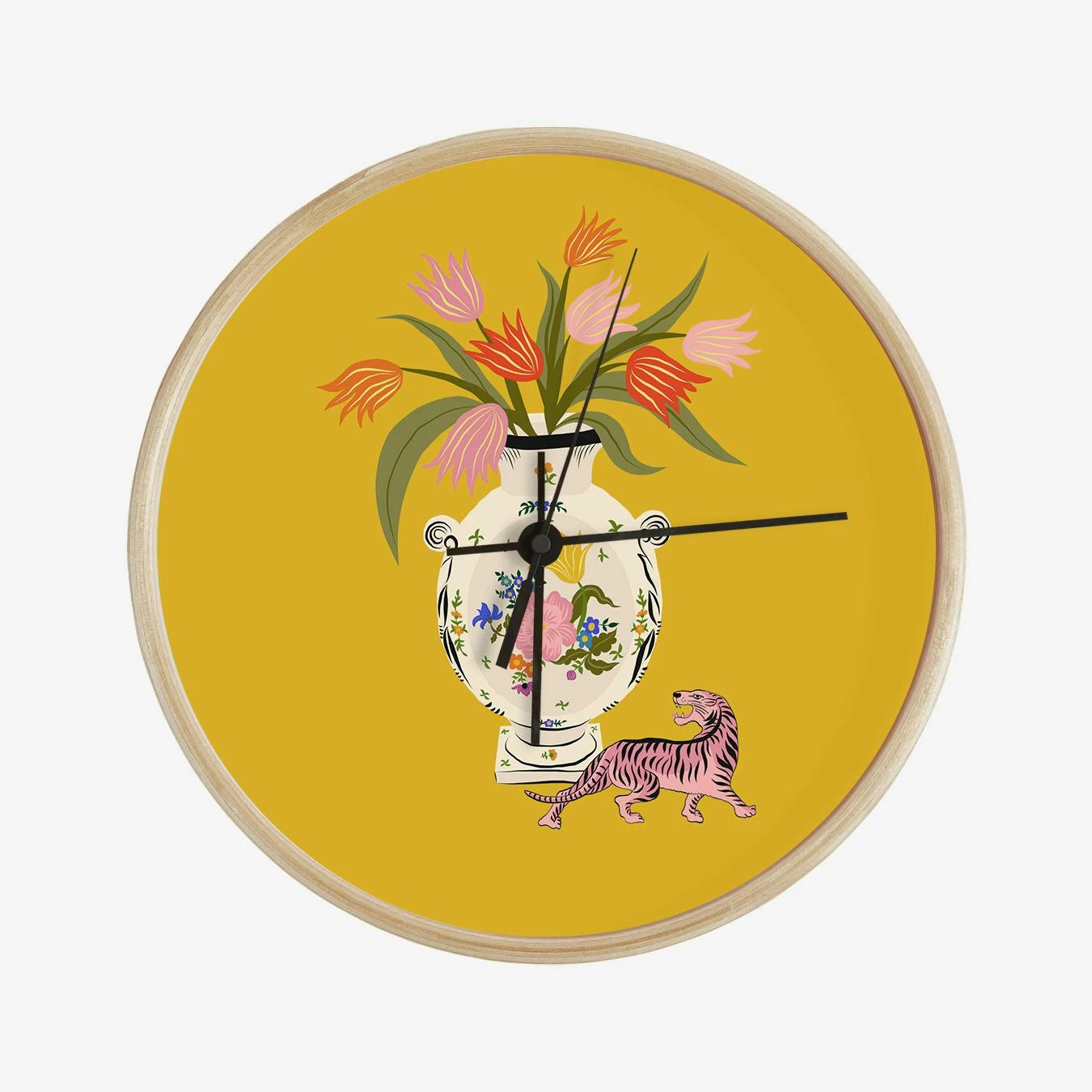 Porcelain And Tulips Clock - Image 2