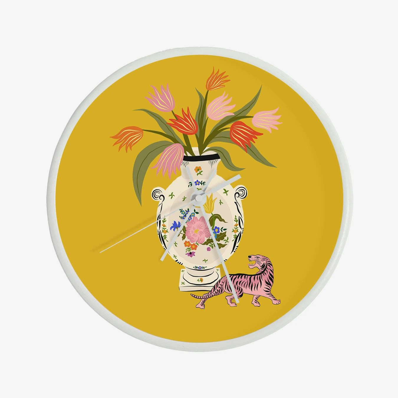 Porcelain And Tulips Clock - Image 3