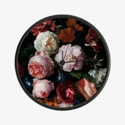 Antique Dutch Vintage Flower Garden Clock