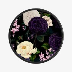 Antique Purple Dutch Night Garden Clock