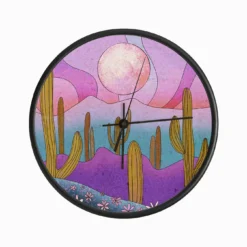 Desert Flowers Clock