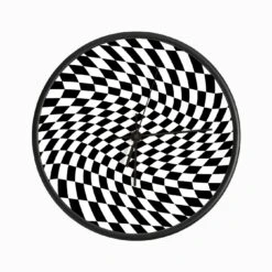 B&W Checkerboard Clock