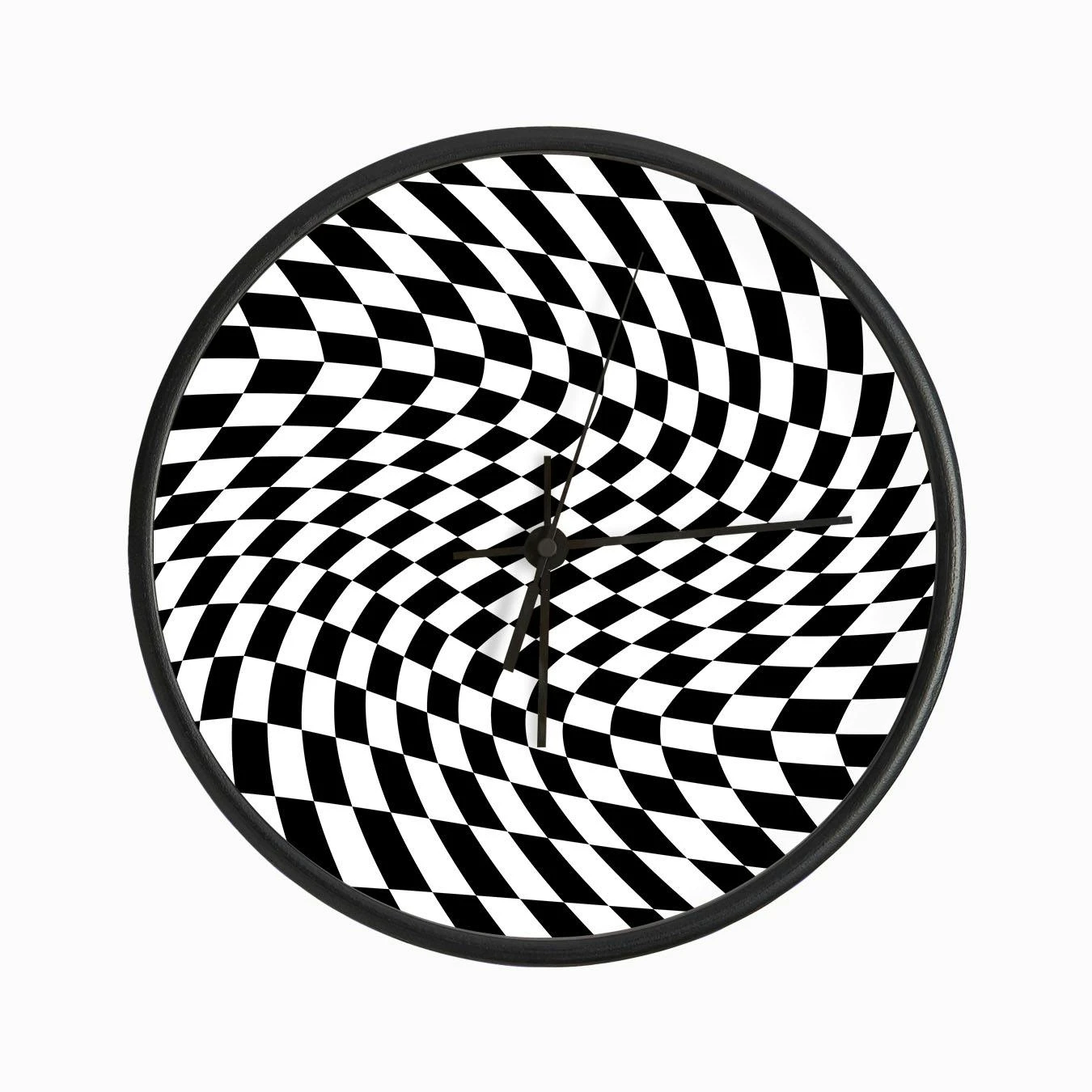B&W Checkerboard Clock