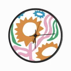 White Sunflower Clock