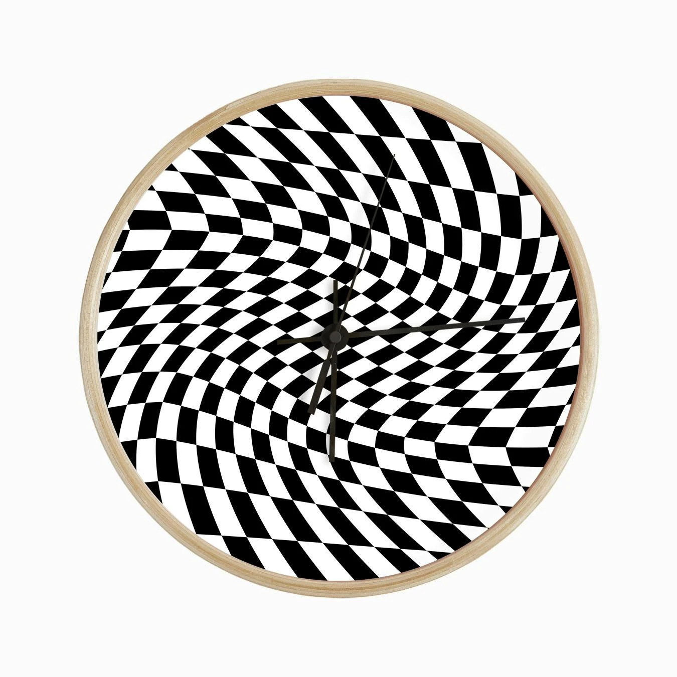 B&W Checkerboard Clock - Image 2