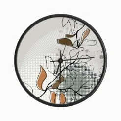 Abstract Branch Cool Sunrise Clock