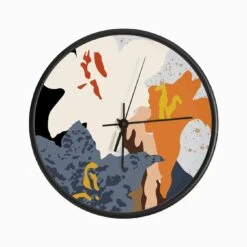 Abstract Lilies Close Up Clock