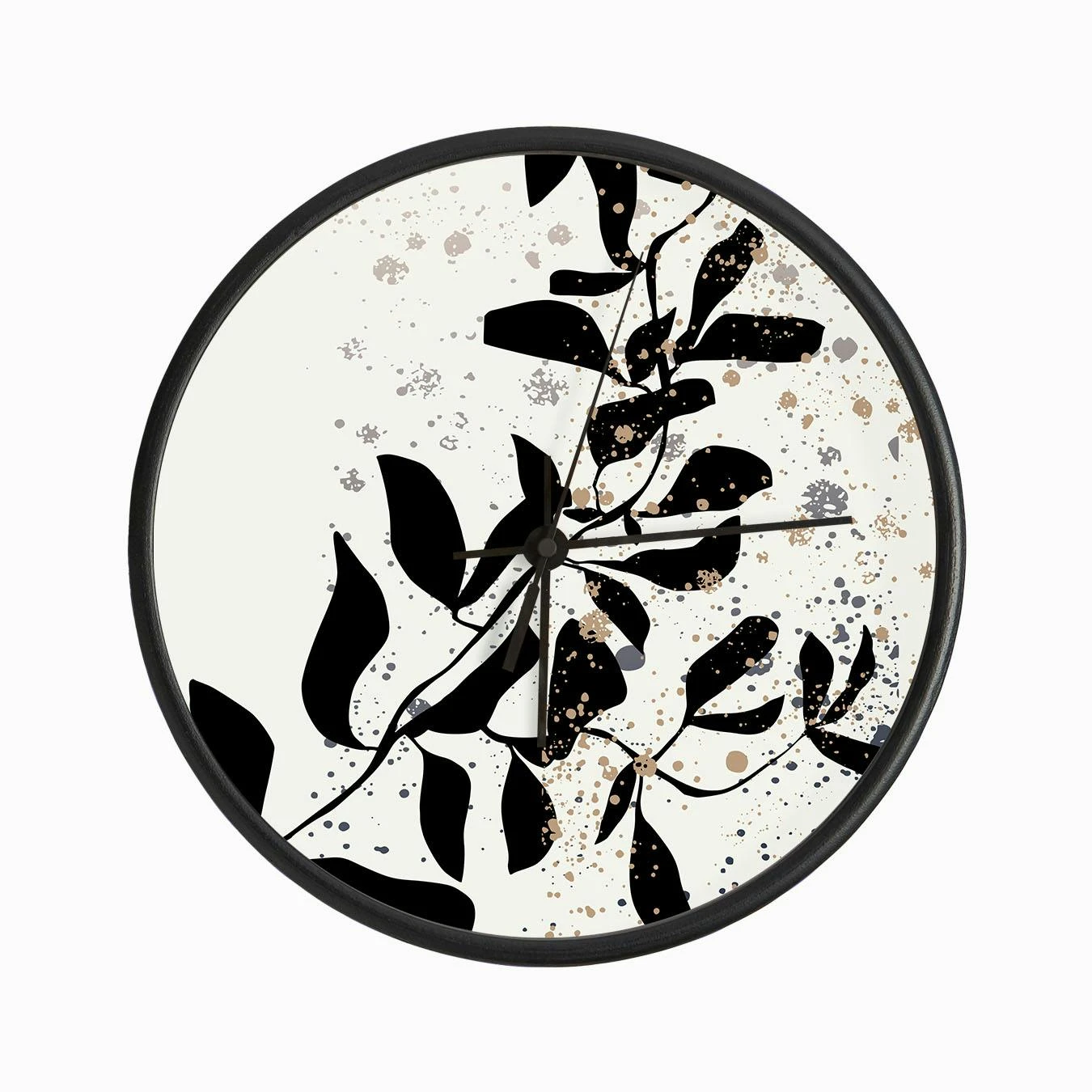 Climbing Branch Black White Clock