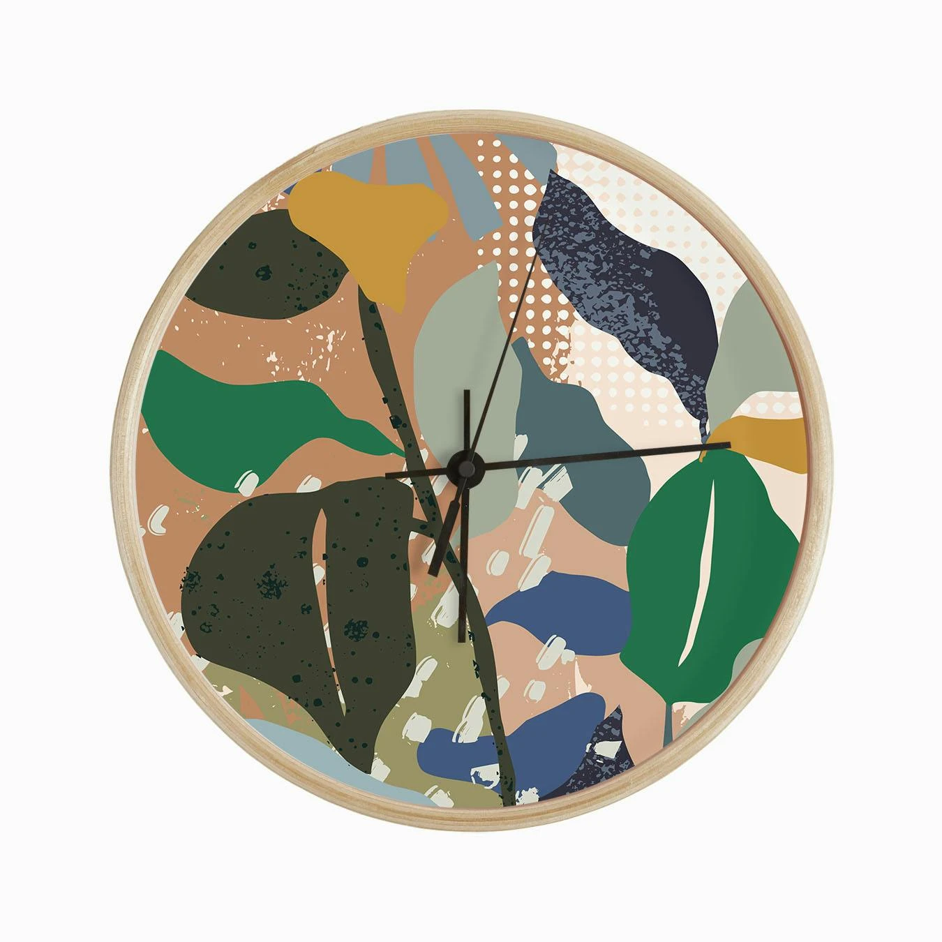 Abstract Autumn Branch Close Up Clock - Image 2