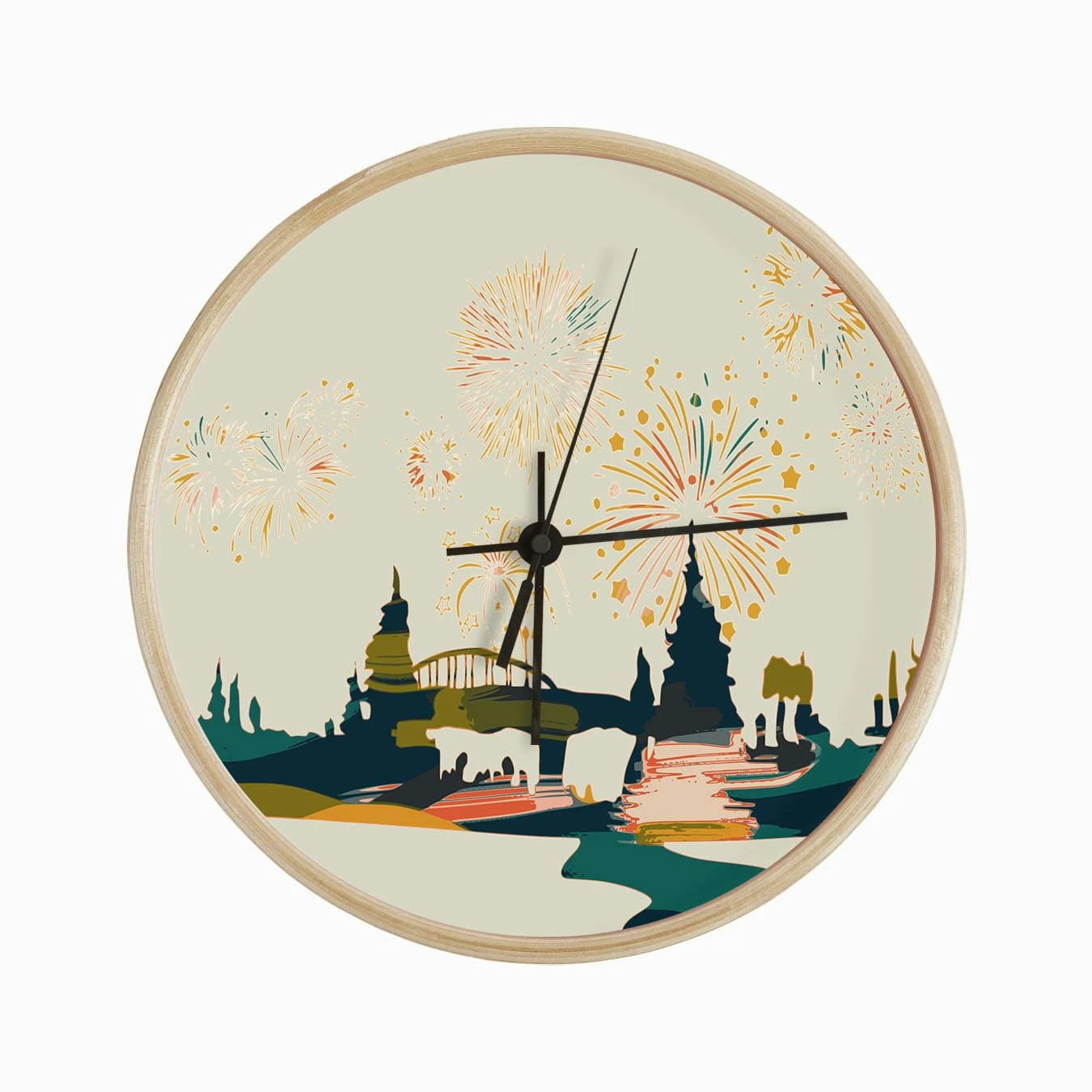 Colorful Skyline Clock - Image 2