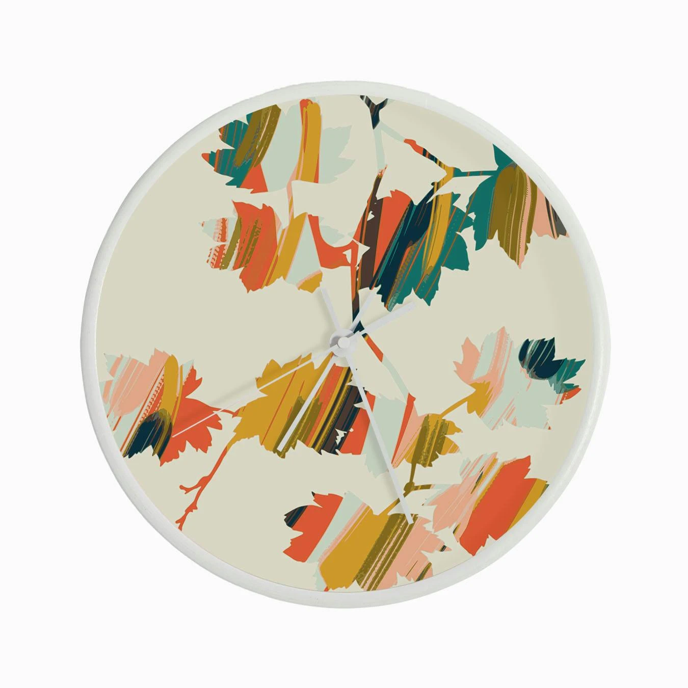 Colorful Hanging Maple Leaves Clock - Image 3