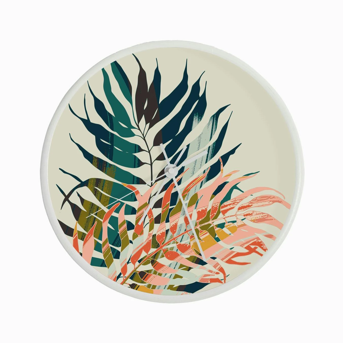 Colorful Palm Leaves Clock - Image 3