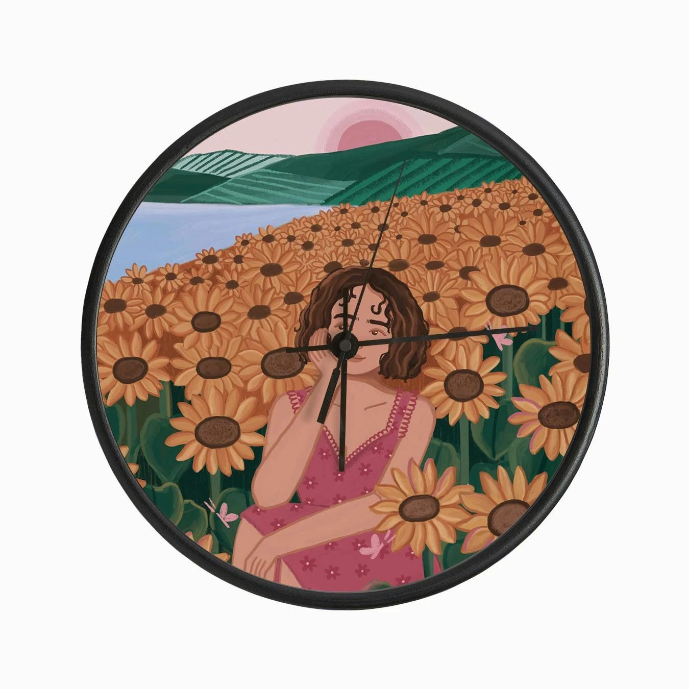 Sunflowers Clock