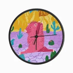 Collared Peccary Doing Splits In Desert Clock