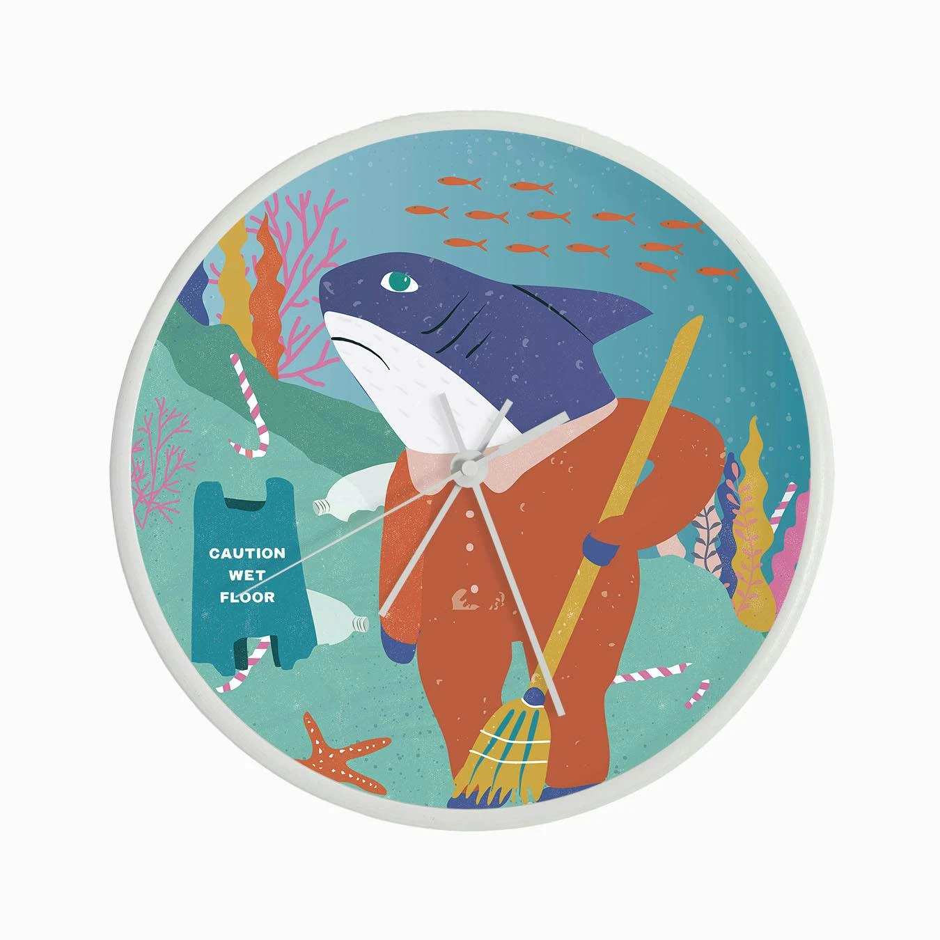 Shark Janitor Clock - Image 3