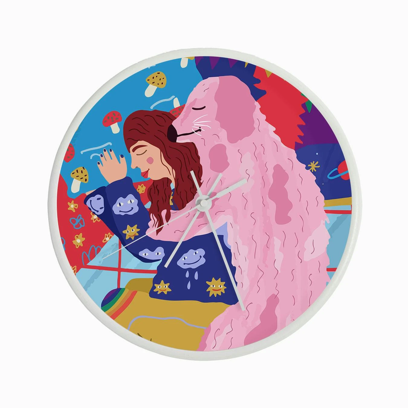 Napping With A Pink Dog Clock - Image 3