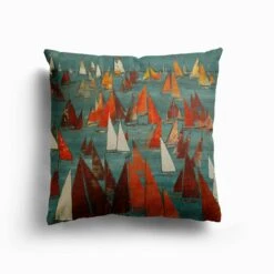 Rote Segel Canvas Cushion