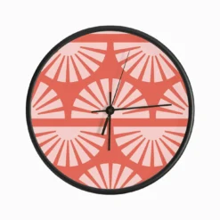 Geometric Pattern Vibrant Sunrise Clock
