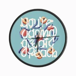 You Re Doing Great Peach Hand Lettering With Peaches On Blue Clock