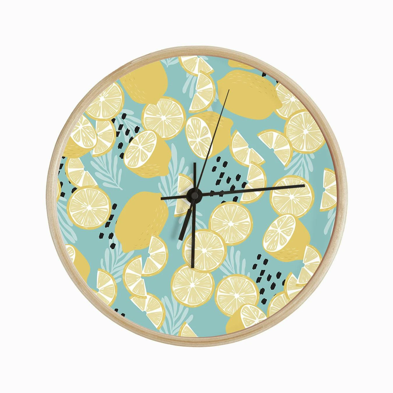 Lemon And Lemon Slices Pattern With Decoration Clock - Image 2
