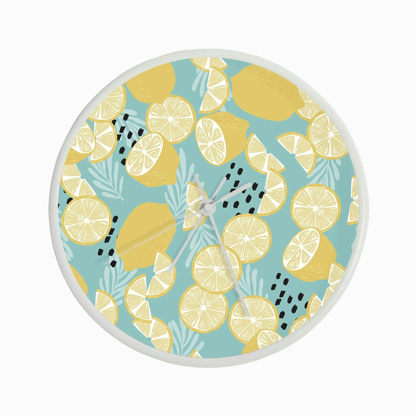 Lemon And Lemon Slices Pattern With Decoration Clock - Image 3