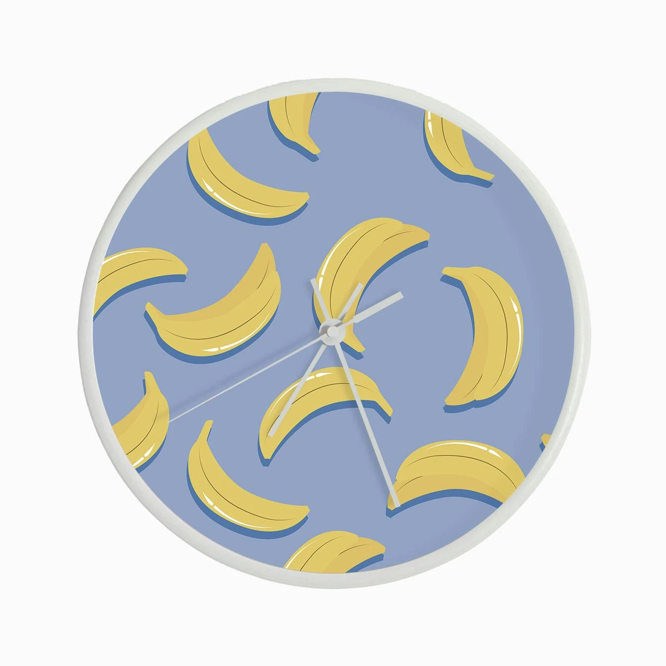 Banana Pattern On Blue Clock - Image 3