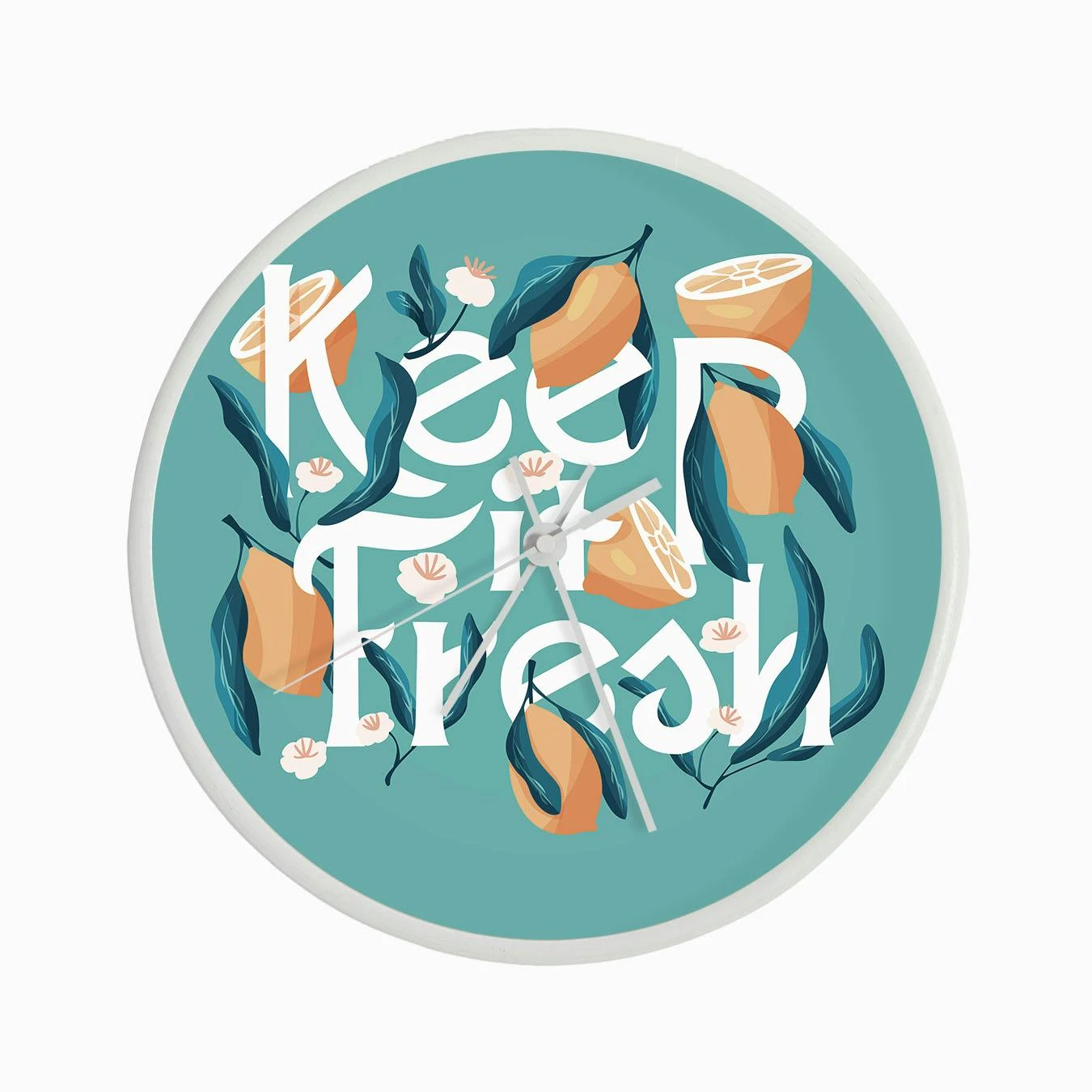 Keep It Fresh Hand Lettering With Lemons Clock - Image 3